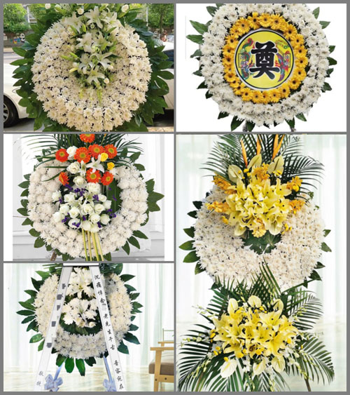 山西长治武乡县墨镫乡雁过街村花圈速递
